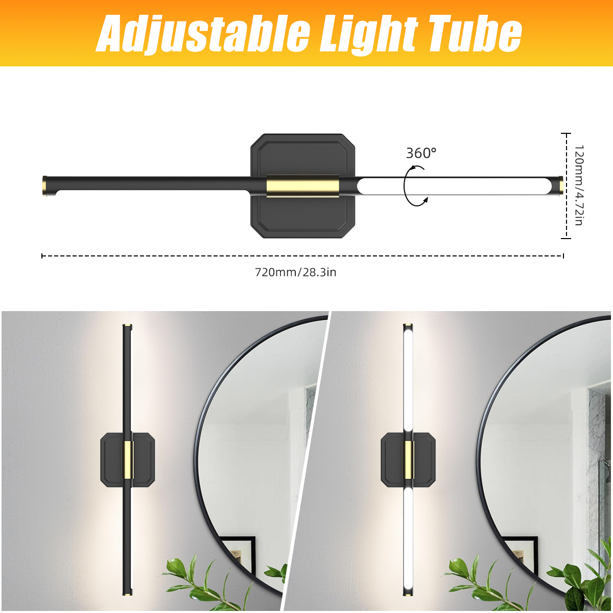 HCP042 双头分体阅读壁灯圆底